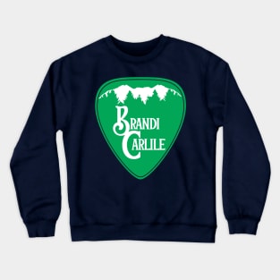 Brandi Carlile Guitar Pick Green Crewneck Sweatshirt